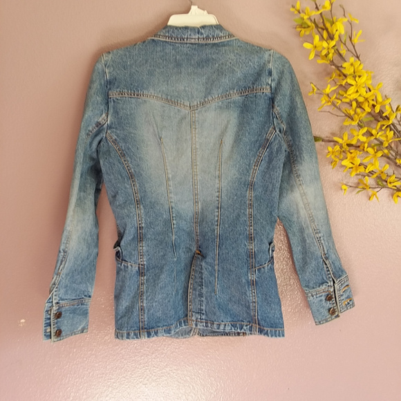 90s Vtg Light Denim Jacket Size M Retro Mossimo - Picture 7 of 8